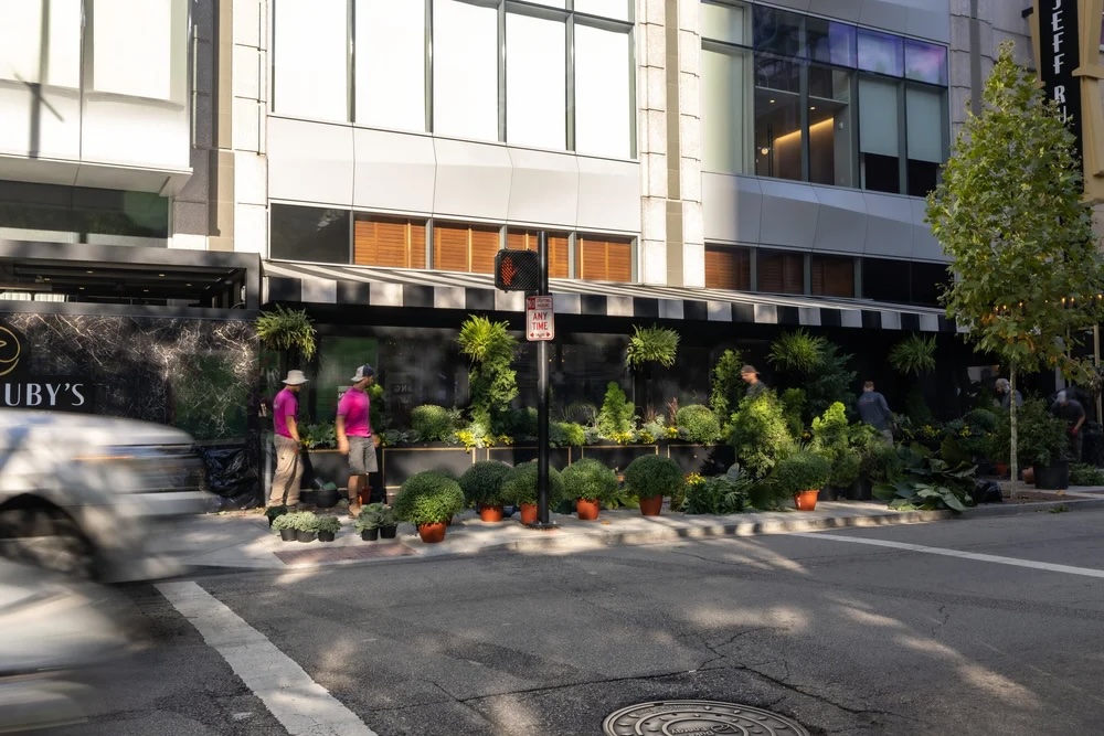 WOW Windowboxes Franchise organizing the display