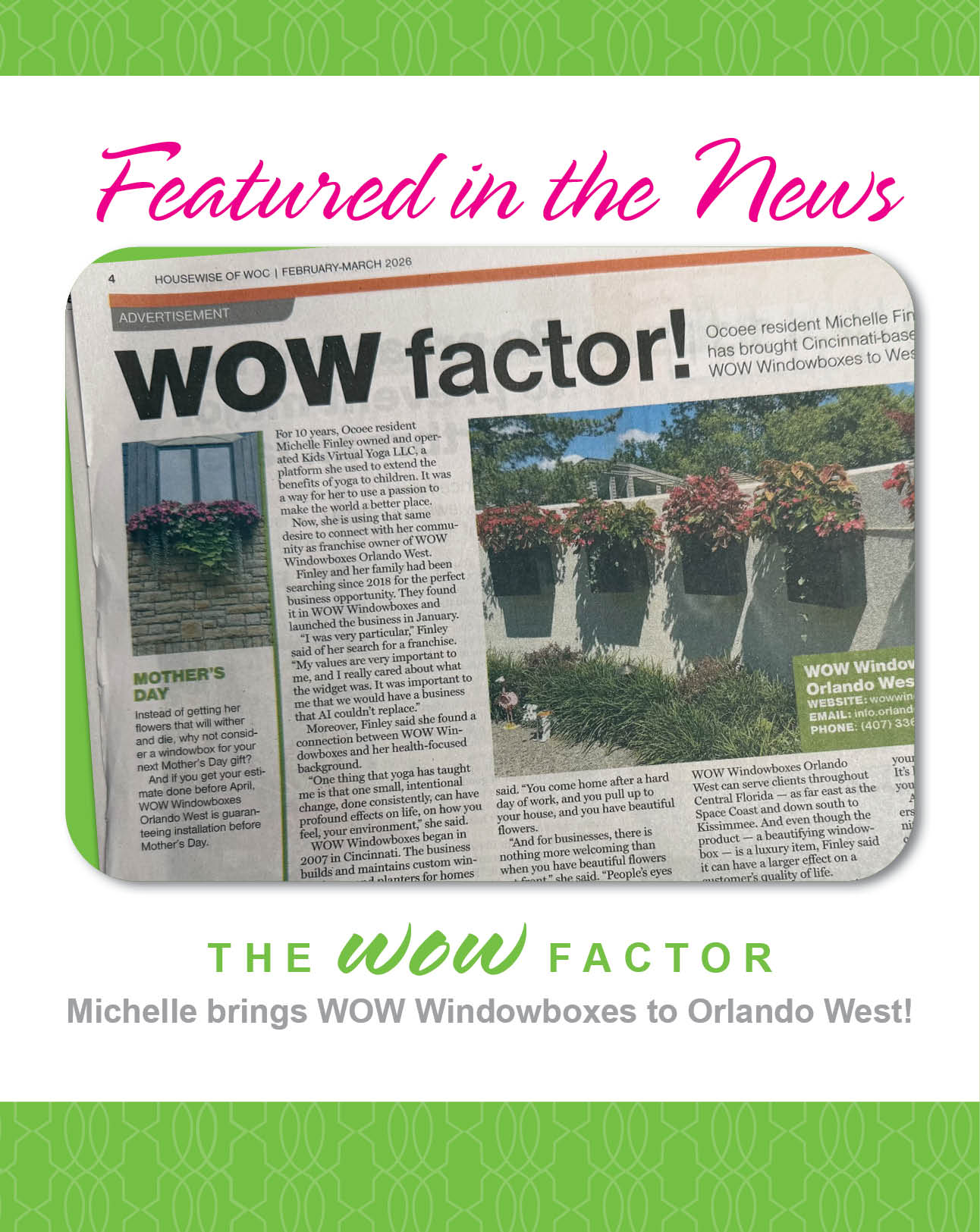 WOW Orlando Blog Featured in Housewise of WOC